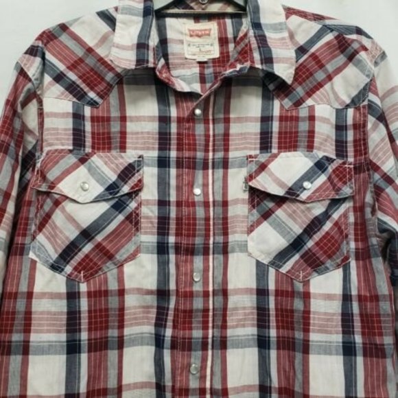 Levi's Modern Button front Shirt Men Size Large - Picture 2 of 8
